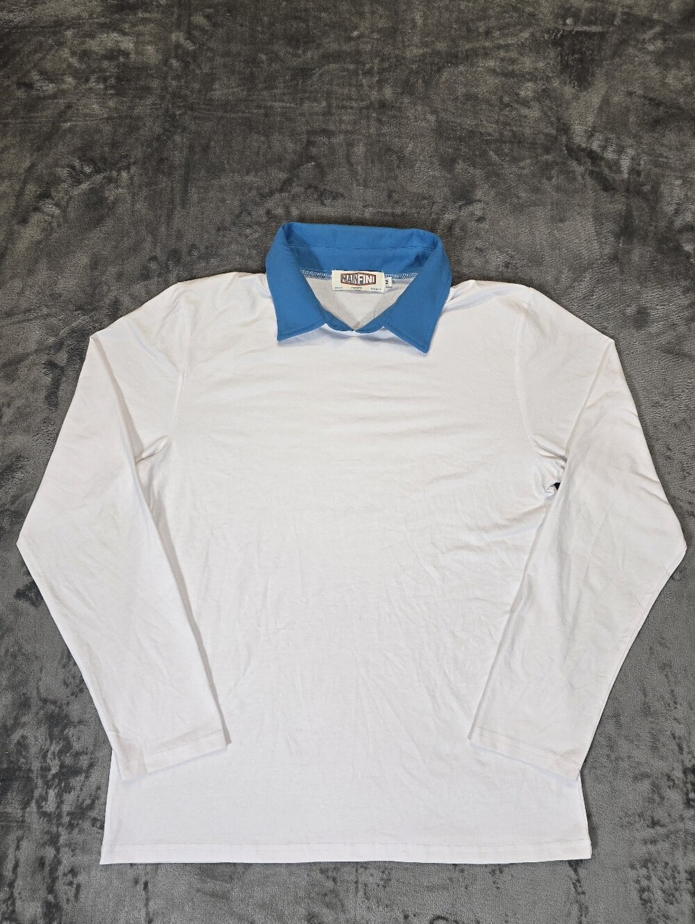 Vintage Mainfini White Long Sleeve Collar Shirt Sz Med Fred Scooby Doo Costume